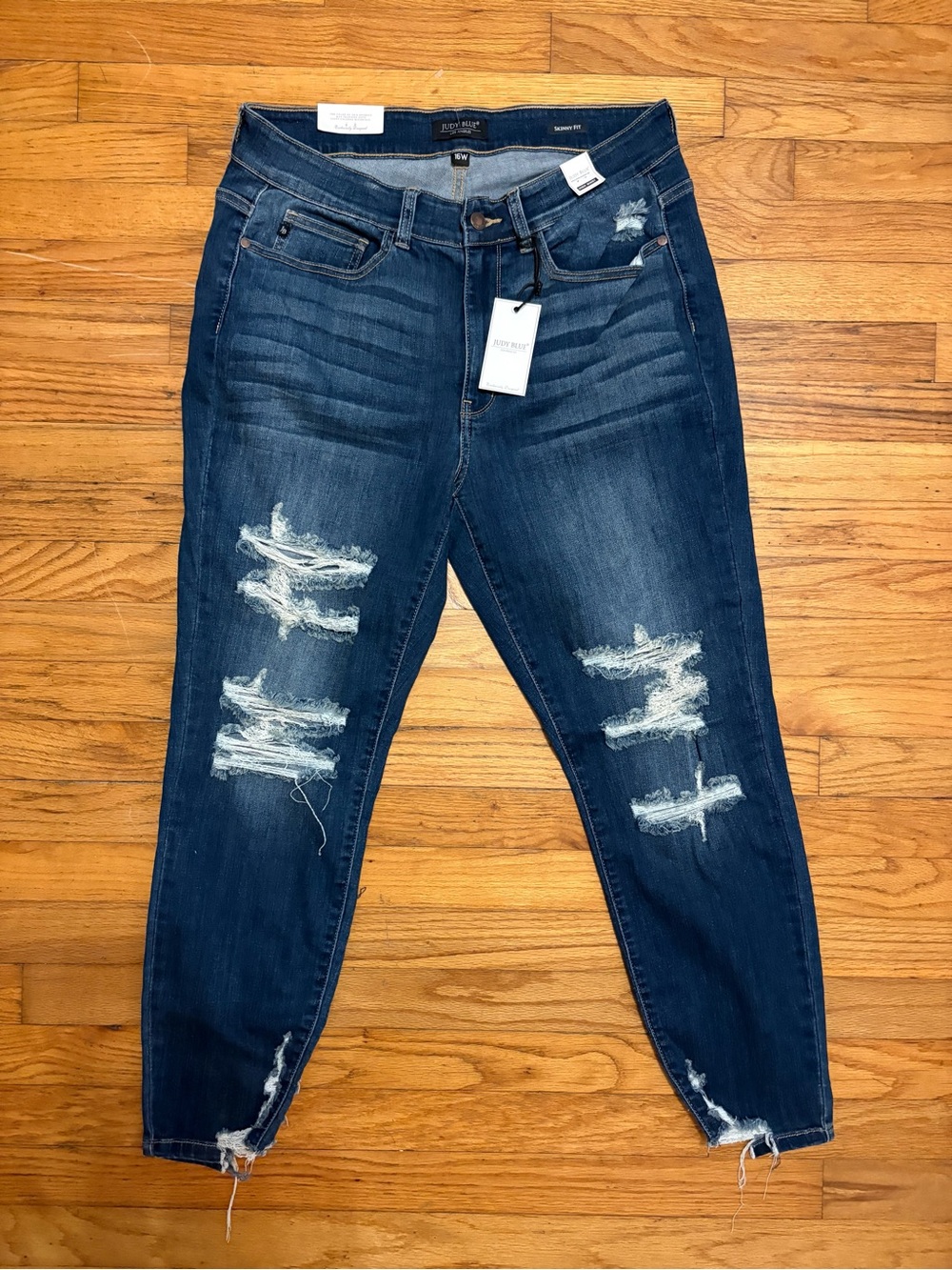 NWT Judy Blue Piper High Waist Distressed Skinny Jeans 16W JB82139MD